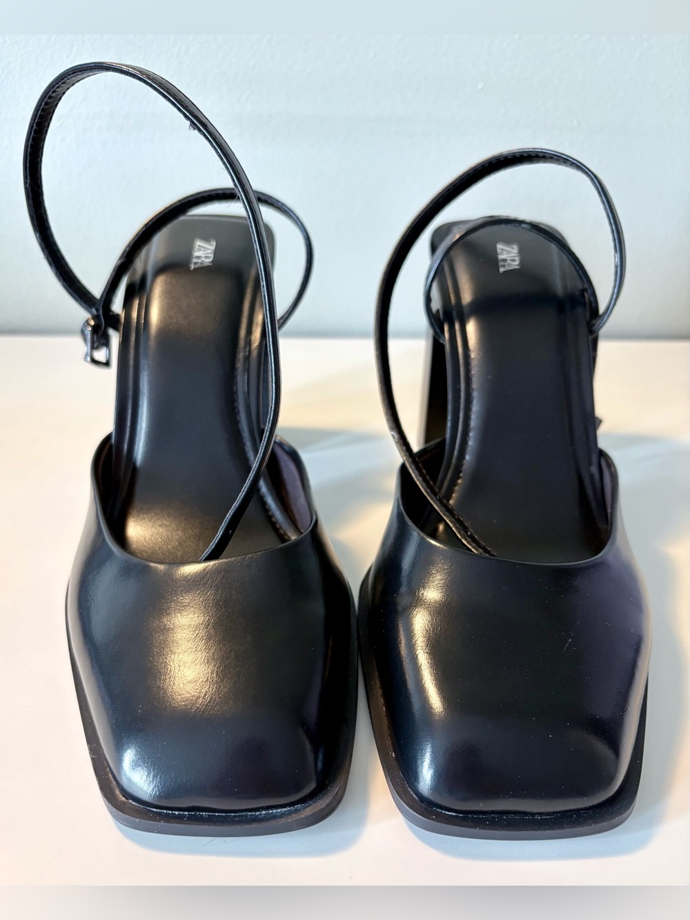 Zara Black Block Heels - Picture 2 of 4